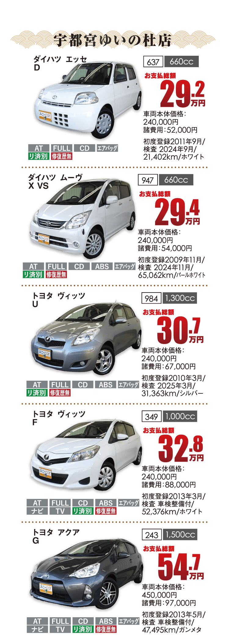 トヨタ認定中古車