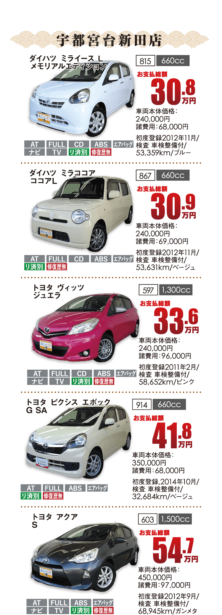 トヨタ認定中古車